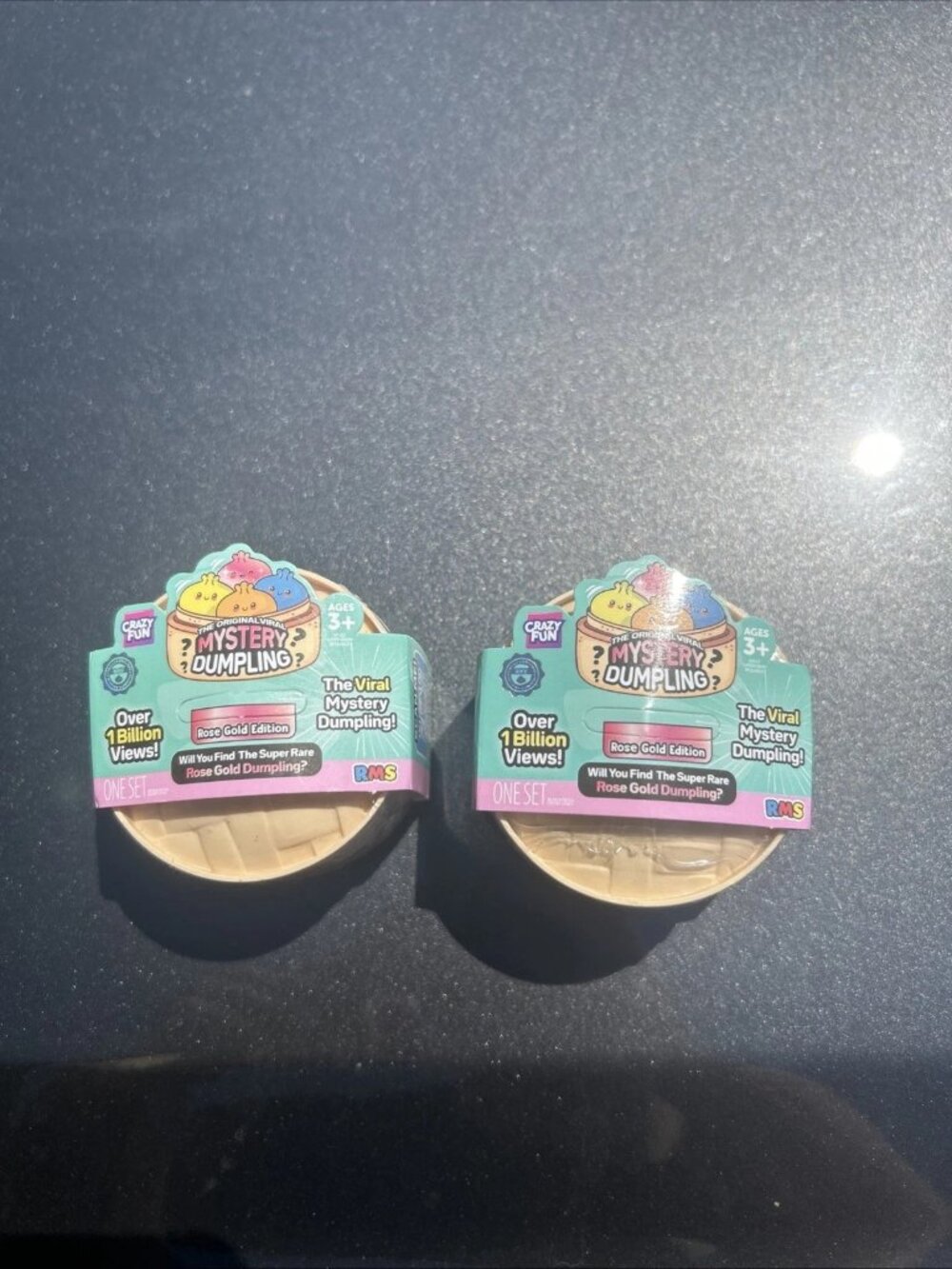 New Rare MINI Squishy Mystery Dumpling Mini ROSE GOLD Edition Lot of 2
